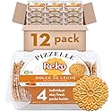 Reko Pizzelle Authentic Italian Style Waffle Cookie, Dulce de Leche, 7 Ounce (Pack of 12)