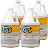 Zep Lemongrass Carpet Extraction Solution Concentrate - 1 Gallon (Case of 4) 1041398 - Helps Prevent Stains and Leave No Residue