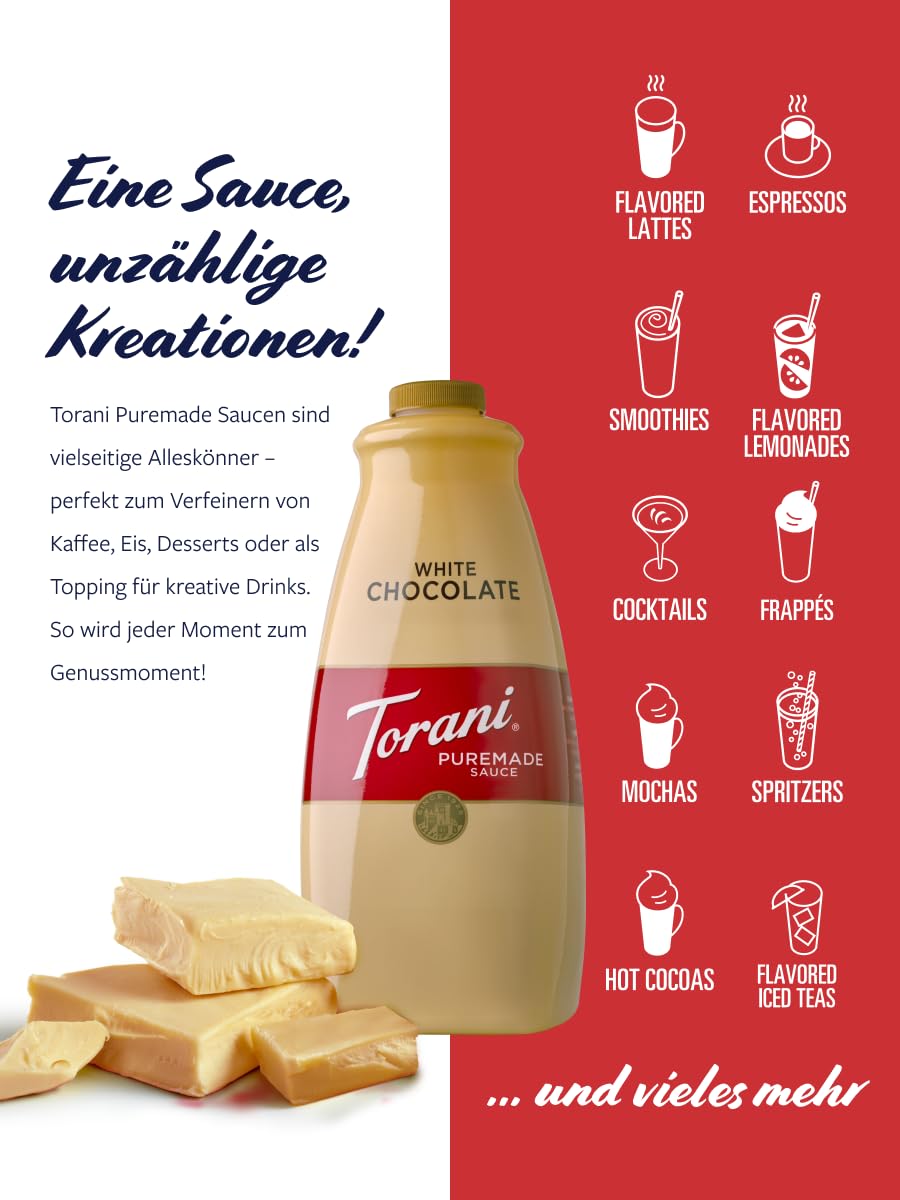 TORANI WHITE CHOCOLATE SAUCE 64 OZ.