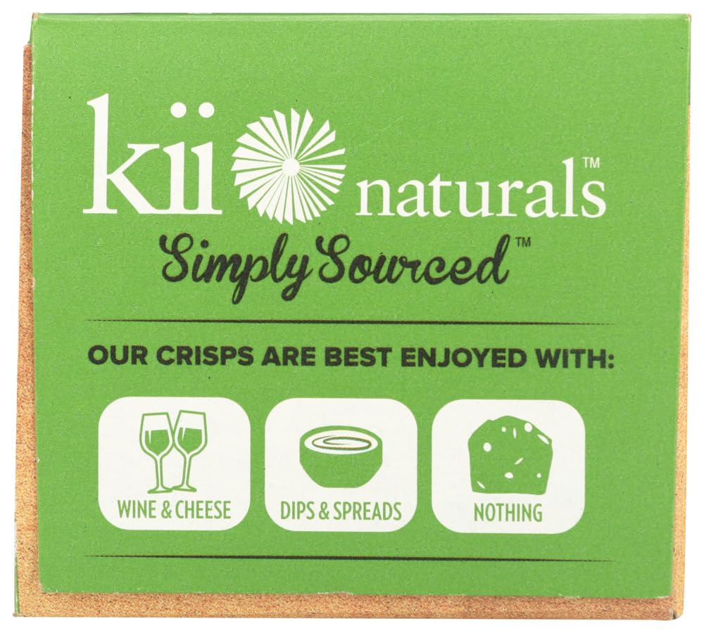 Kii Naturals Fig & Black Sesame Artisan Crisps 5 oz each (3 Items Per Order)