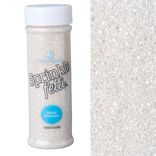 Sweets Indeed White Decorating Sugar - White Sanding Sugar Crystals for Baking & Decorating Cupcakes, Cookies, Cakes & Desserts - Wedding, Holiday
