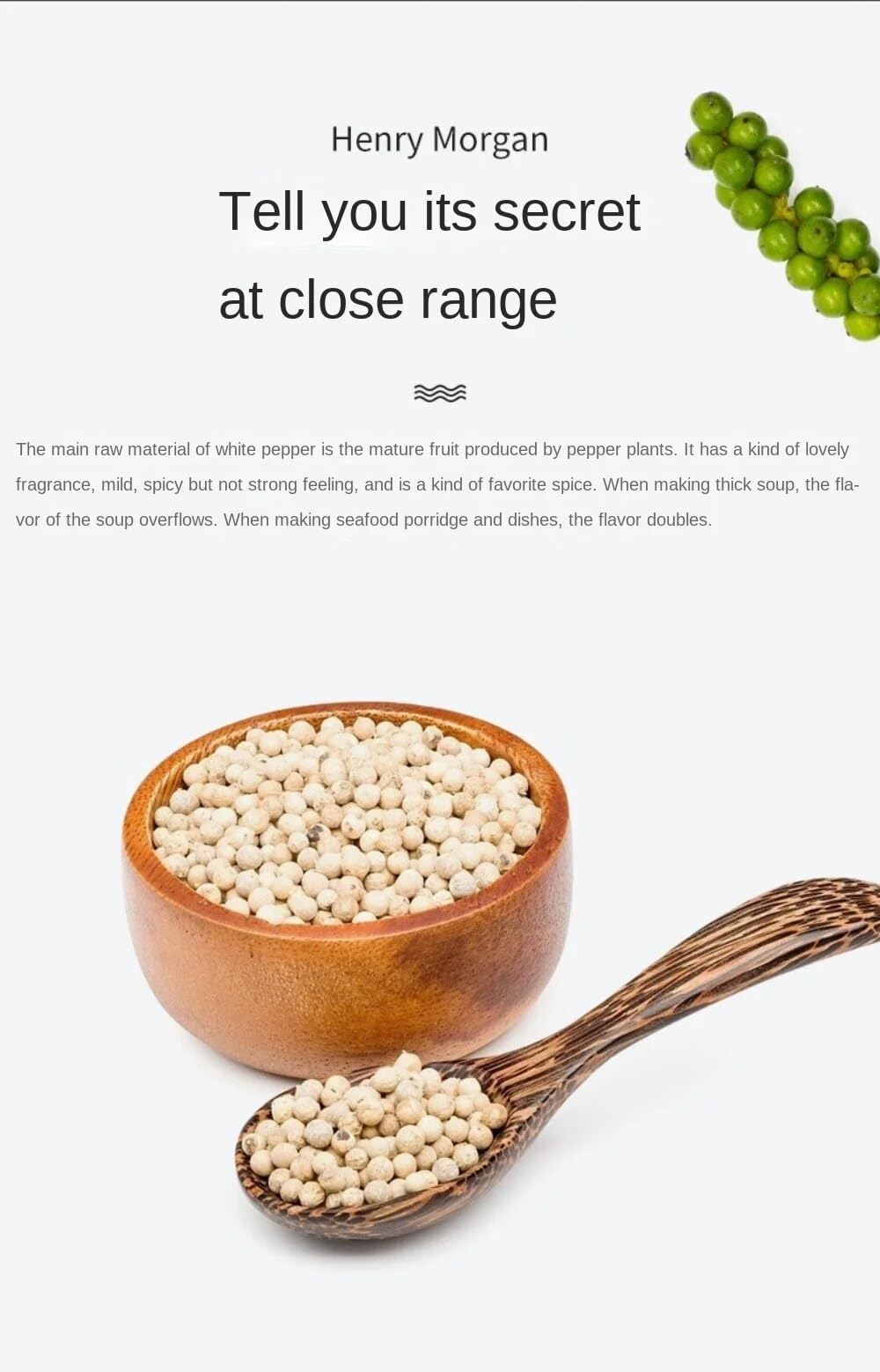 Zercumm White Pepper Particles 40G Mill Bottle Mixed Steak Western Food Light Food Vegetable Salad Seasoning