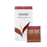 Rosehip & Hibiscus - 25 Individually Wrapped Tea Bags - Fruity & Caffeine-Free Herbal Tea by Newby Teas