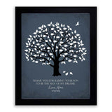 Lucky Tusk Personalized Thank You Gift For Mother of Groom Man of My Dreams Parents of Groom Gift Family Wedding Poem Magnolia Tree #LT-1150,