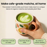 Grab’a Matcha Organic Instant Matcha Green Tea Powder with Prebiotics, Unsweetened, Easy to Make Matcha Latte Mix, Gift for Tea Lovers, 30 Servings