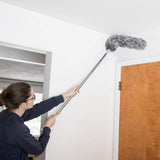 HAINANSTRY Microfiber Duster with Extension Pole, Extension Pole 30 to 100 Inches,Extendable Dusters for Cleaning Blinds/Cobweb/Furniture/Roof