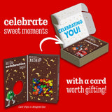 M&M'S Milk Chocolate Candy Gift Box with Congrats Card for Graduation, Anniversary, Engagement, Wedding, Baby, New Job, and All Congratulations Card