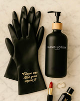 We Glove It Glove Me Like You Mean It Black Dishwashing Gloves - Funny Reusable Cleaning Gloves with Flirty Saying, Gift for Women, Valentines Day