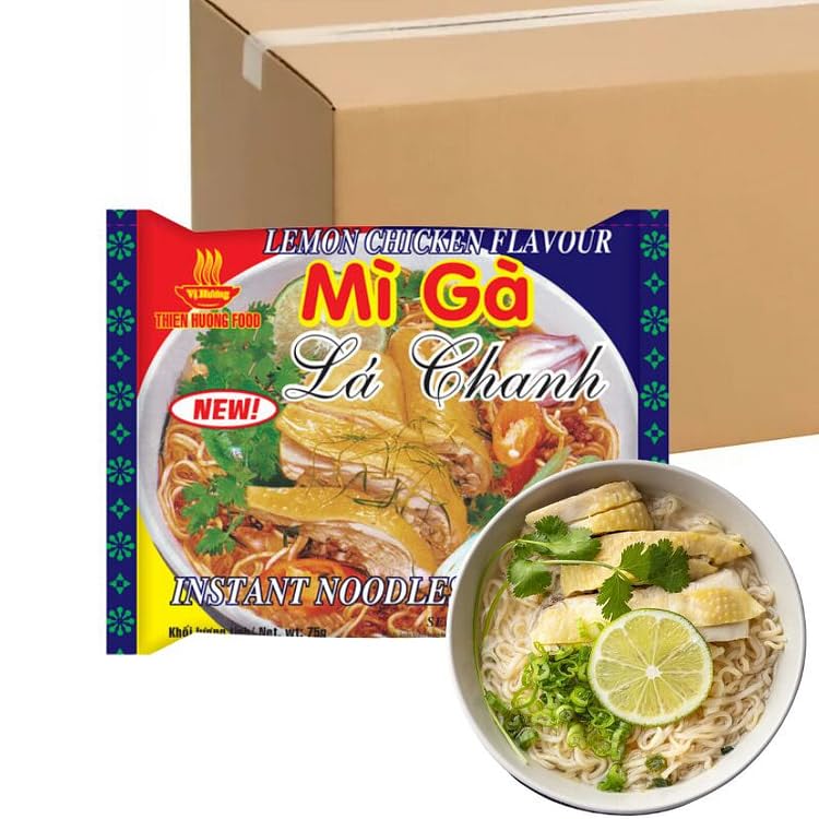 VI HUONG Instant Noodles - Authentic Vietnamese Instant Ramen Soup - Shrimp, Chicken or Pork Flavorful Instant Noodles - 3-min Fast Ramen - Natural