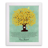 Lucky Tusk Thank You Gift For Parents Personalized Gift For Mother of Groom or Bride Family Wedding Poem Tree Gift For Mom and Dad #LT-1104,