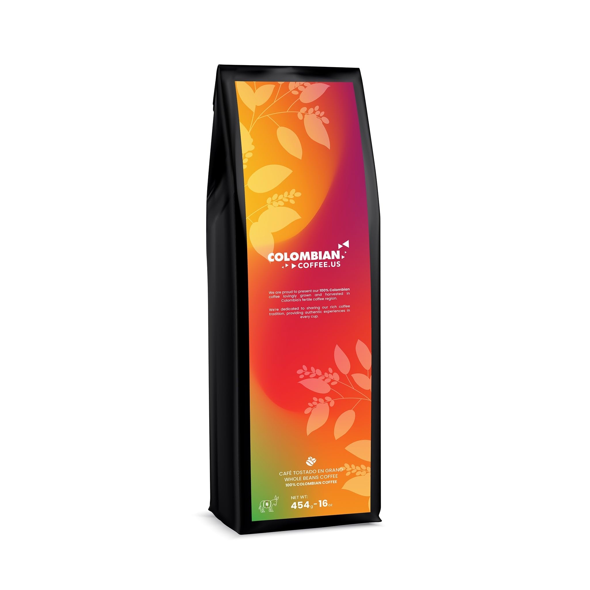 Colombian Coffee US. 16Oz Colombian Coffee Beans, 100% Arabica, Full Body, Medium Dark Roast Whole Bean Coffee Blend with Sweet Caramel & Cocoa Notes