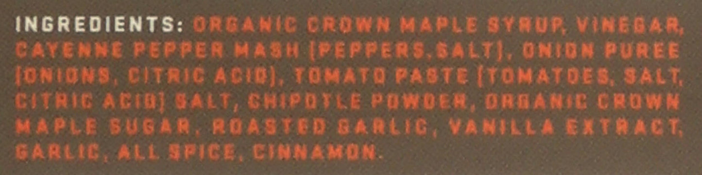 Horseshoe Brand Maple Cayenne Hot Sauce made with Crown Maple Syrup, 8oz Bottle Artisan Cooking Sauce
