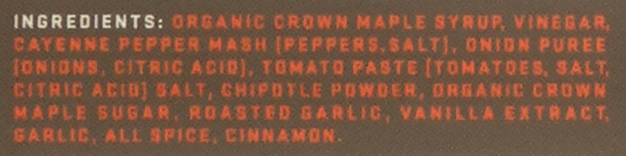 Horseshoe Brand Maple Cayenne Hot Sauce made with Crown Maple Syrup, 8oz Bottle Artisan Cooking Sauce