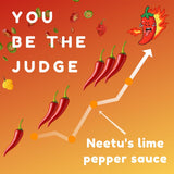 Neetu's Delight: Caribbean Fusion - Lime Pepper (Hot) Sauce 14.5oz (Net Wt. 375ml) | Full of Flavour | Medium Heat | Made with Scotch Bonnet Peppers |