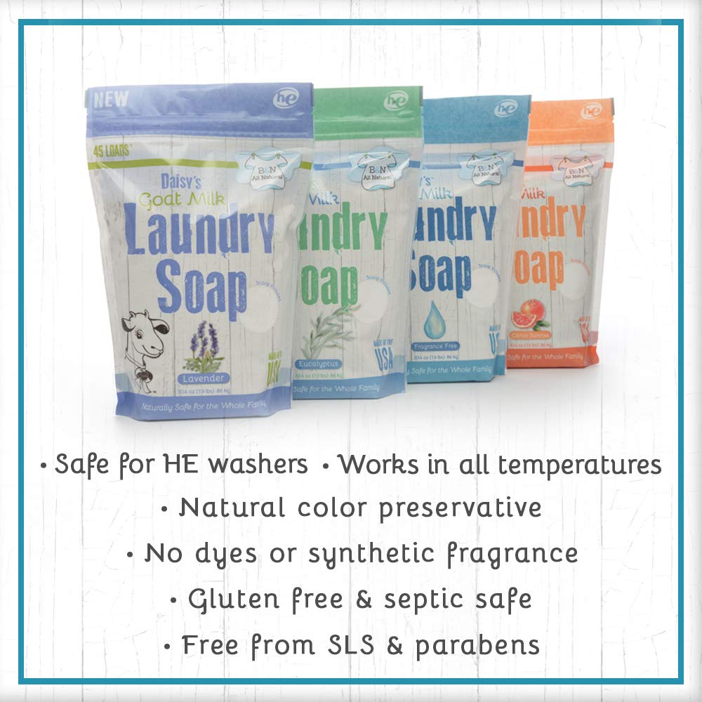 Brooke & Nora At Home, Daisy's Goat Milk Laundry Soap, Lavender, 96 Loads