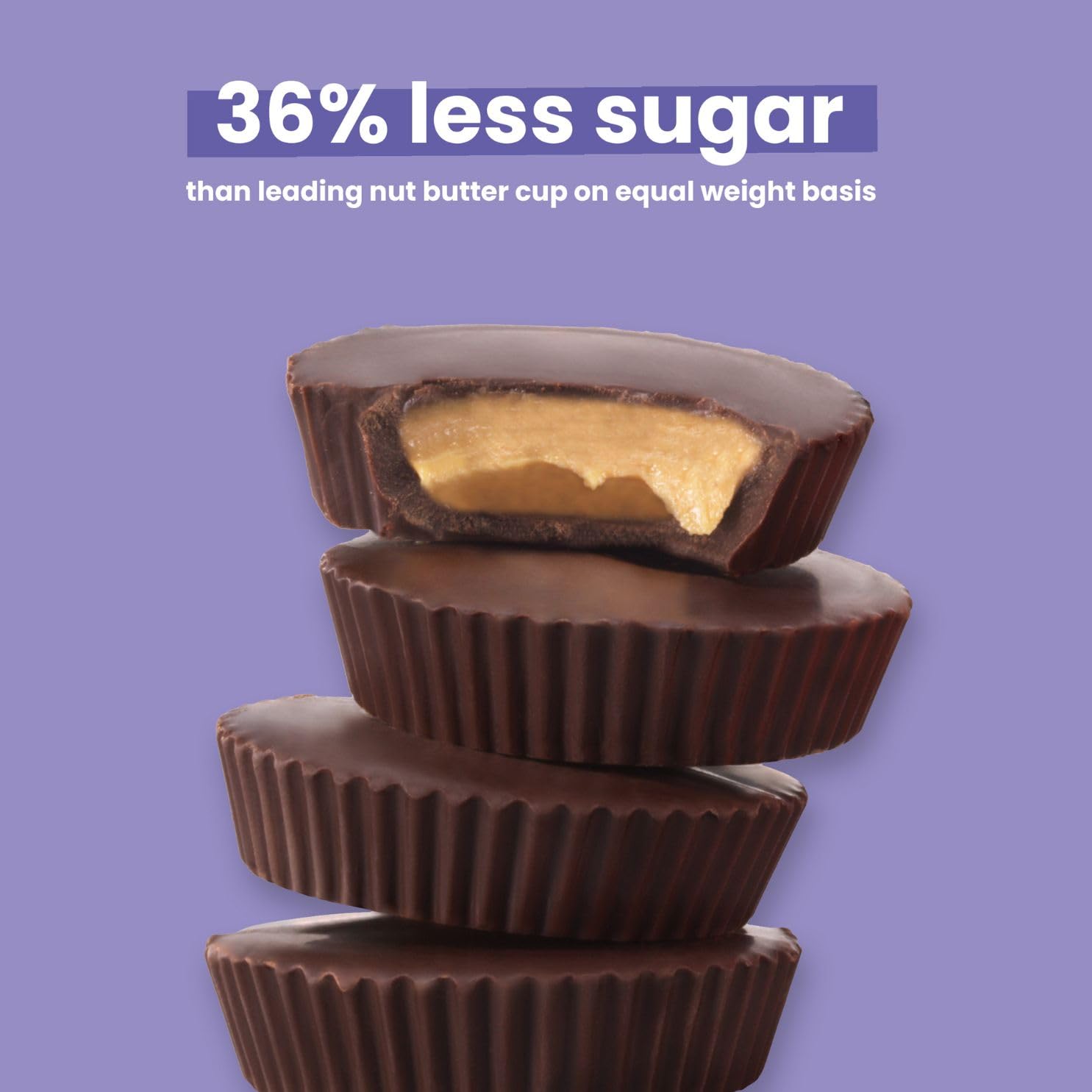 UNREAL Dark Chocolate Almond Butter Cups| 5g Sugar | Certified Vegan, Gluten Free, Fair Trade, Non-GMO | No Sugar Alcohols or Soy | 0.53 Ounce (Pack