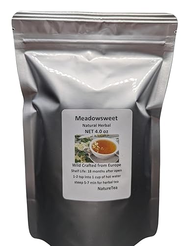 Meadowsweet Flower -Filipendula ulmaria Dried Leaf/Flower C/S from 100% Nature (4 oz)