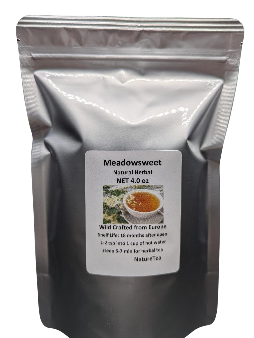Meadowsweet Flower -Filipendula ulmaria Dried Leaf/Flower C/S from 100% Nature (4 oz)