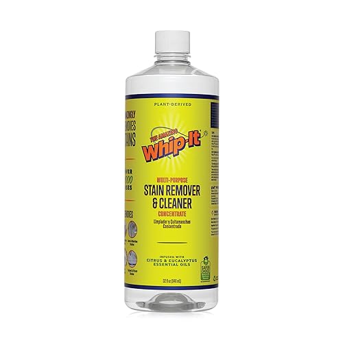 Whip It Cleaner, Multi Purpose Stain Remover CONCENTRATE, Makes 32 Bottles, Plant Based Enzyme Cleaner, Cleaning Food, Grease, Coffee, Wine, Baby