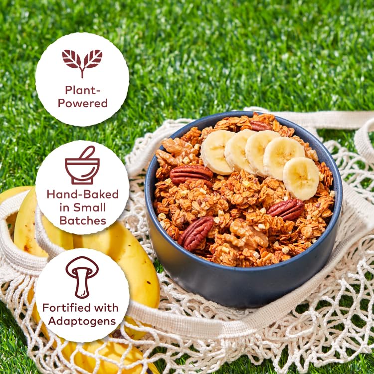 Banana Bread Granola Mini Packs |10 Individual Bags | Natural, Hand-Baked, Rich in Protein & Potassium | for Travel, Breakfast Cereal, Yogurt