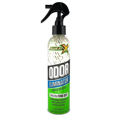 Sweat X Sport Extreme Odor Spray - Multipurpose Deodorizer for Stinky Shoes, Clothes, Sports Equipment & All Fabrics - Concentrated Formula, No