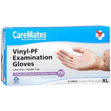 CareMates Vinyl Medical Exam Gloves, Latex Free Rubber, Powder Free, Extra Strong, 4 Mil Thick, Certified for Home Infusion, First Aid, Food Safe