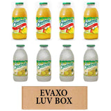 Evaxo Mango, Pina Colada Juice Variety Pack, 8 Count, 16 oz. Each, Box