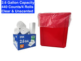 440 Counts 2.6 Gallon Trash Bags ENK Clear Small Trash Bags Bathroom Trash Bags Wastebasket Trash Bin Liners Small Garbage Bags for Home Kitchen