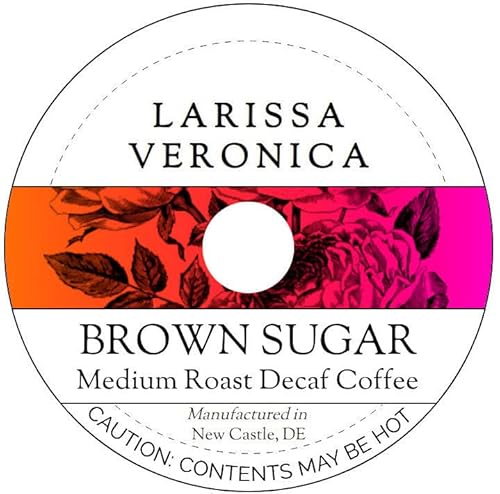 Brown Sugar Medium Roast Decaf Coffee (Single Serve K-Cup Pods) (Gourmet, Naturally Flavored, Whole Coffee Beans) (12 pods, ZIN: 571529) - 2 Pack