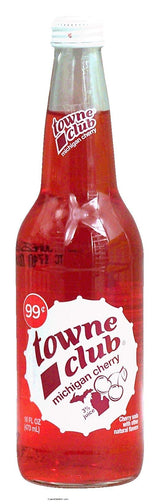 towne club michigan cherry, cherry soda with other natural flavors 16 fl oz Glass Bottle (pack of 12)