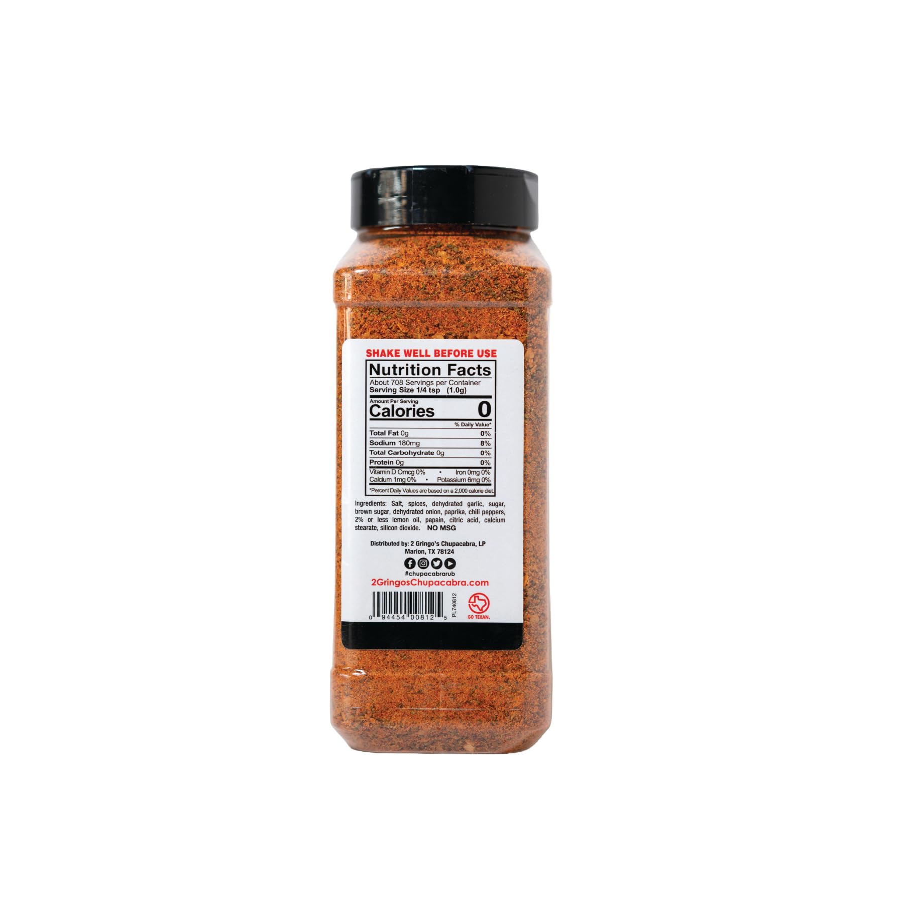 2 Gringos Chupacabra Original Seasoning Without MSG, 25 Ounce Bottle