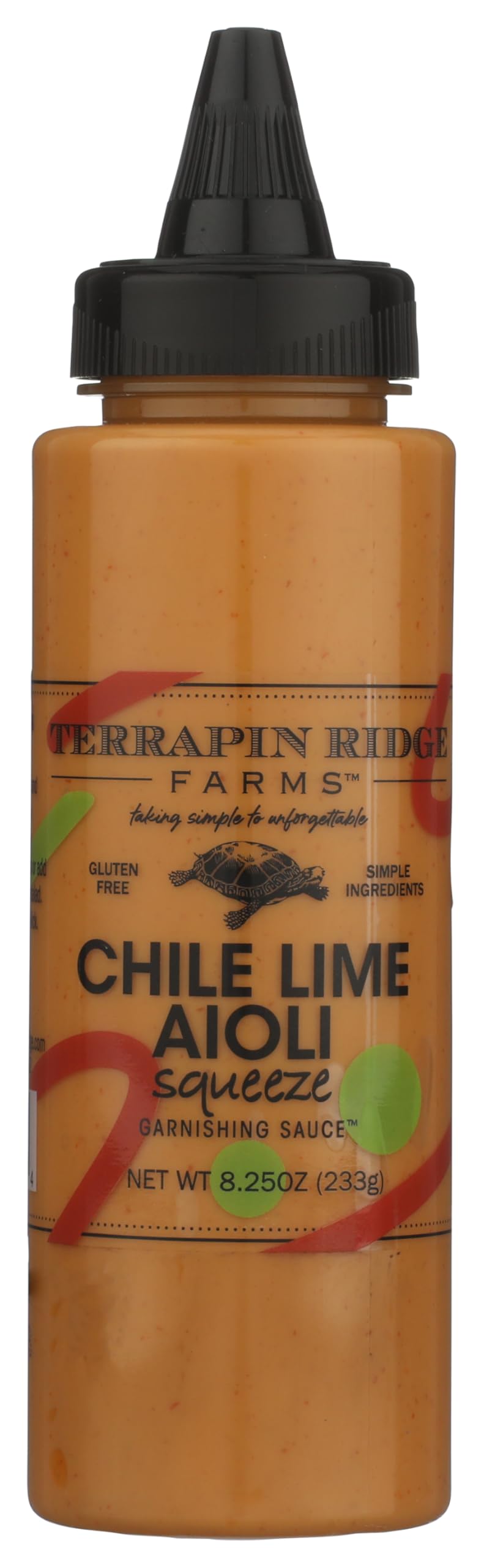 Terrapin Ridge Farms Gourmet Chile Lime Aioli Sauce, Creamy Zesty Condiment - 8.25 oz Bottle