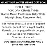 Dell Cove Spices | Custom Popcorn Snacks Pick Your Own Gift Set of 4 | Non-GMO & Gluten Free Popcorn Accessories
