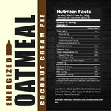 NEW! Energized Oatmeal Coconut Cream Pie - Feast Mode Flavors - 40 ounce, 2.5 pounds, 30 servings, breakfast healthy health antioxidants gluten free