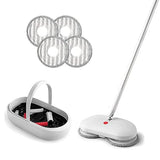 REECOO Cordless Electric Spin Mop Power Mop with 4 Floor Scrubber Pads/Automatic Cleaning Bucket/Water Sprayer,Lightweight & Rechargeable,Suitable