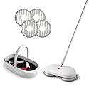 REECOO Cordless Electric Spin Mop Power Mop with 4 Floor Scrubber Pads/Automatic Cleaning Bucket/Water Sprayer,Lightweight & Rechargeable,Suitable