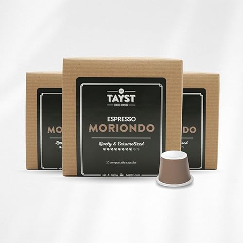 Tayst Espresso Pods, Espresso Moriondo Coffee Capsules, Compatible with Original Nespresso Machine, Sustainable Single Serve, Pack of 30
