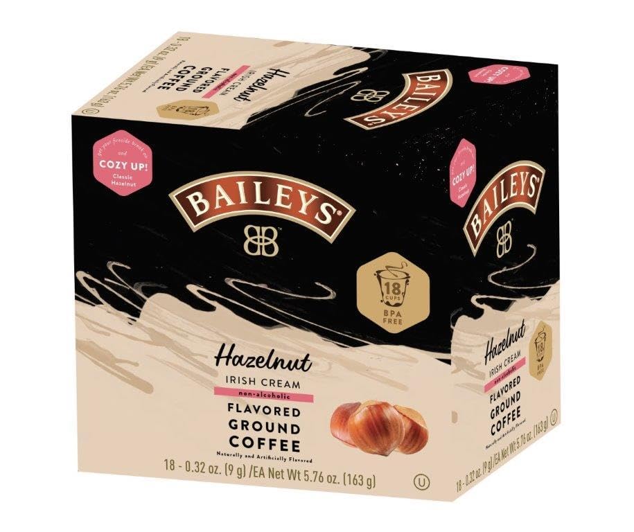 Bailey's Hazelnut Irish Cream Flavored Single Serve Coffee Cups (for Keurig) - 72 Count
