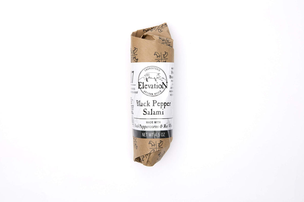 Elevation Artisan Meats, Black Pepper Salami, 4.5 oz