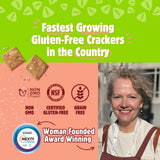 Better with Buckwheat Rosemary & Herbs Gluten-Free Crackers - Healthy Snack Crackers, Grain-Free, Non-GMO, Sugar-Free - 1 Pack