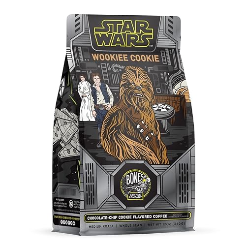 Bones Coffee Company Star Wars Wookiee Cookie Chip Cookie Flavor Flavored Coffee, Medium Roast Low Acid Arabica Beans Compatible with Auto drip