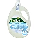 Biokleen Free & Clear Natural 3X Concentrated Liquid Laundry Detergent, 300 Loads, Plant-Based, Hypoallergenic, Removes Stains & Fights Odors, Dye