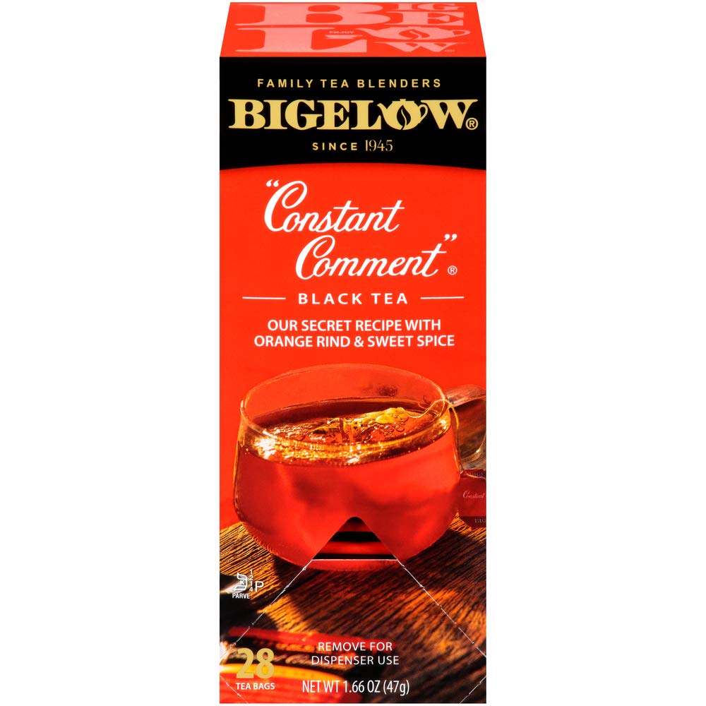 Bigelow Constant Comment Tea 28-Count Box (Pack of 1) Spiced Premium Black Tea with Orange Peel Antioxidant-Rich Full Caffeine Black Tea in