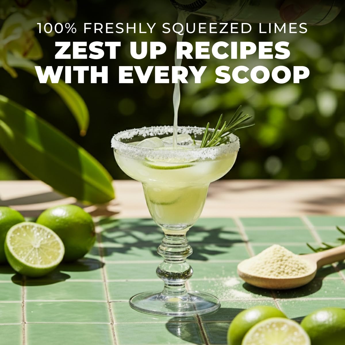 Gya Tea Co Lime Powder 1.1 lb (17.64 oz) - Rich in Vitamin C, Raw Lime Juice Powder - Water Flavor Enhancer for Drinks, Smoothies, Cooking, Cocktails
