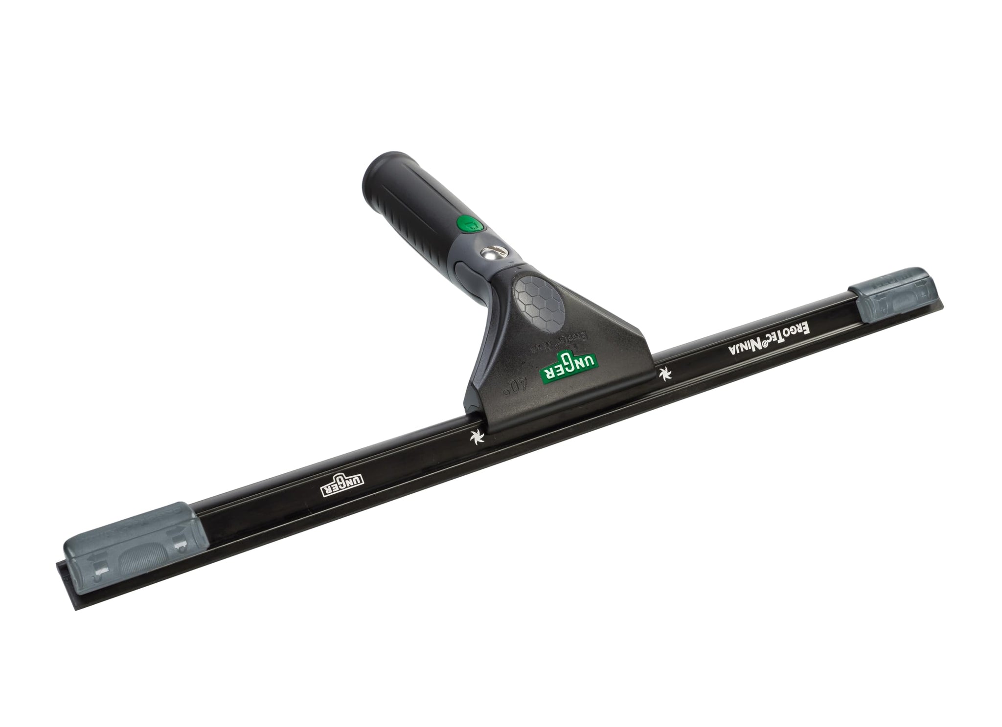 Unger Commercial Ergotec Ninja Squeegee with Channel and Rubber (Case of 5) - Professional Grade, Lightweight, Durable 18'' Squeegee for Window