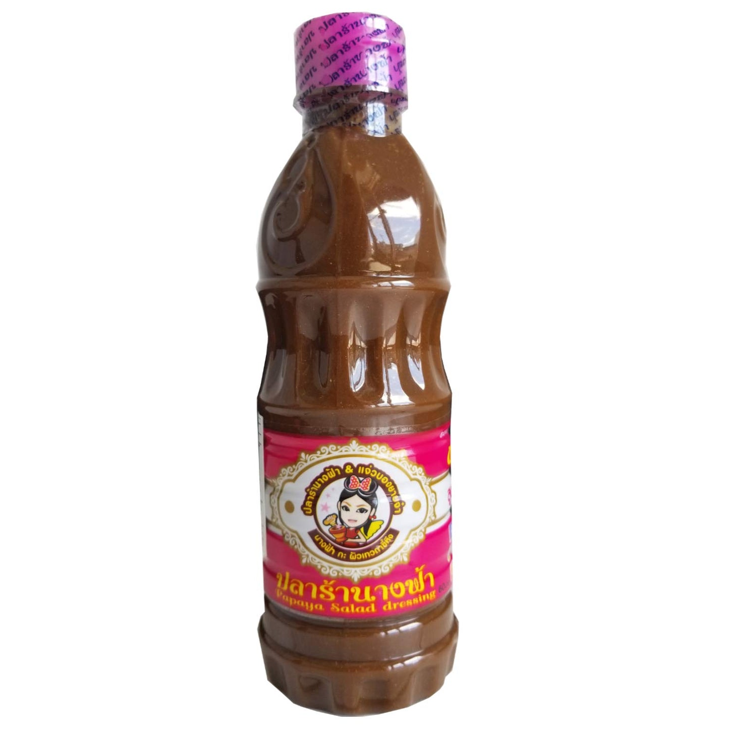 Thai Fish Sauce Fermented Papaya Salad Dressing Nang Fah 400ml (Pink Lid, 1)