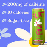 FLRT Energy, Guava Lava, Clean Energy, Energy Drink, 12 Fl Oz (Pack of 12)