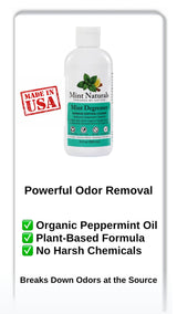 Mint Naturals Natural Garbage Disposal Cleaner & Deodorizer - USDA Organic Peppermint Oil Formula That Helps Refresh Sink & Drain Pipes, 12 oz - Made