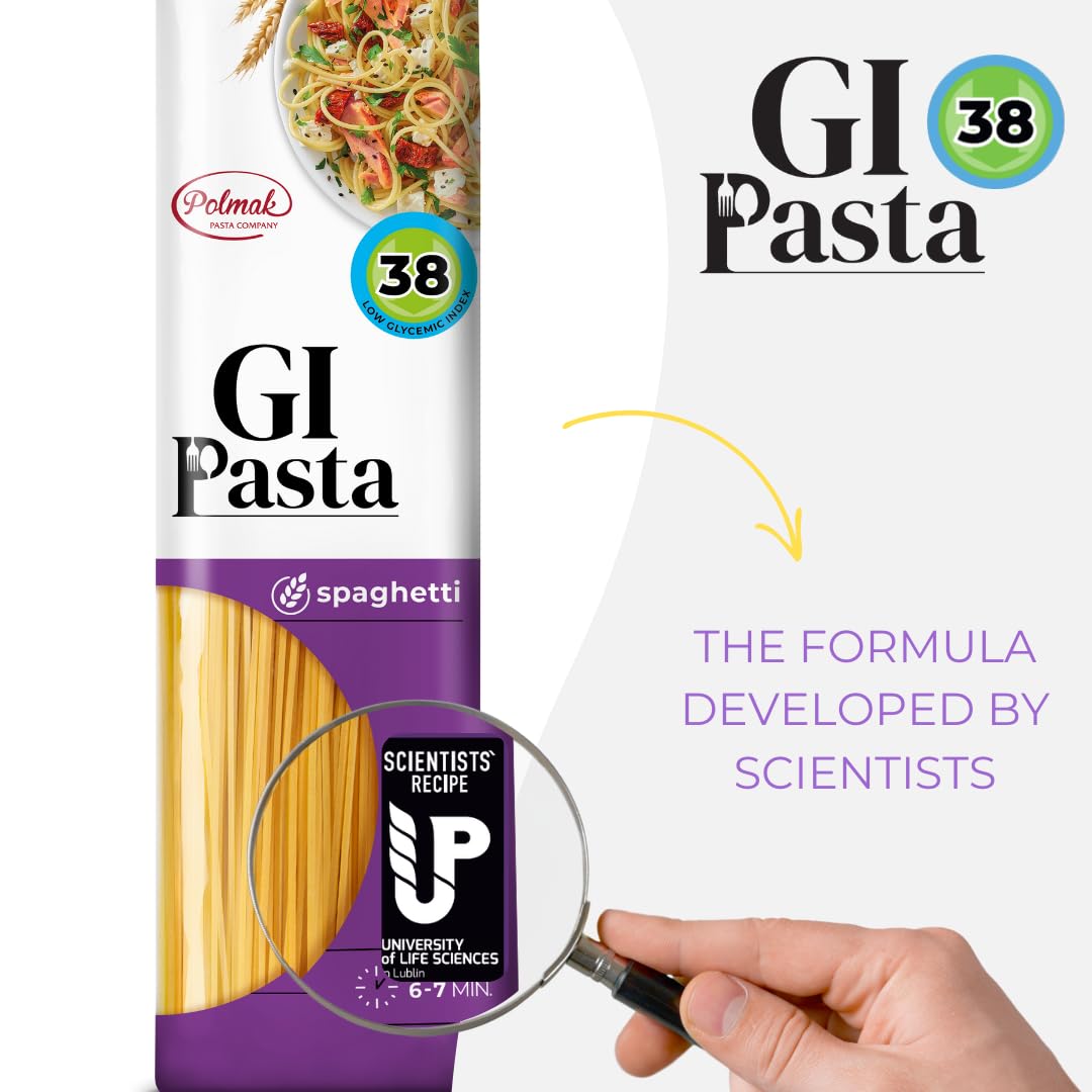 GI Pasta Spaghetti, 8.8 oz | Low Glycemic, Classic Italian-Style Long Dry Pasta for Traditional Recipes and Everyday Cooking