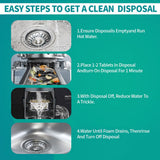 Garbage Disposal Cleaner and Deodorizer Tablets 24-Pack,Septic Safe Sink and Drain Foaming Clean Tablets,Quickly Eliminates Odors,Powerful Foaming